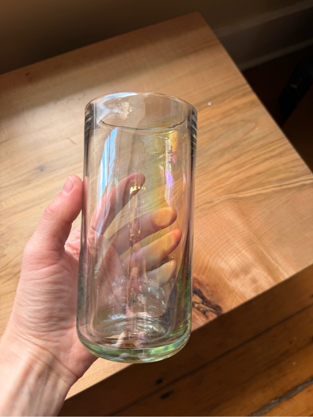 West Elm Iridescent Recycled Glaaa Mexican Highball Glasses Set of 6